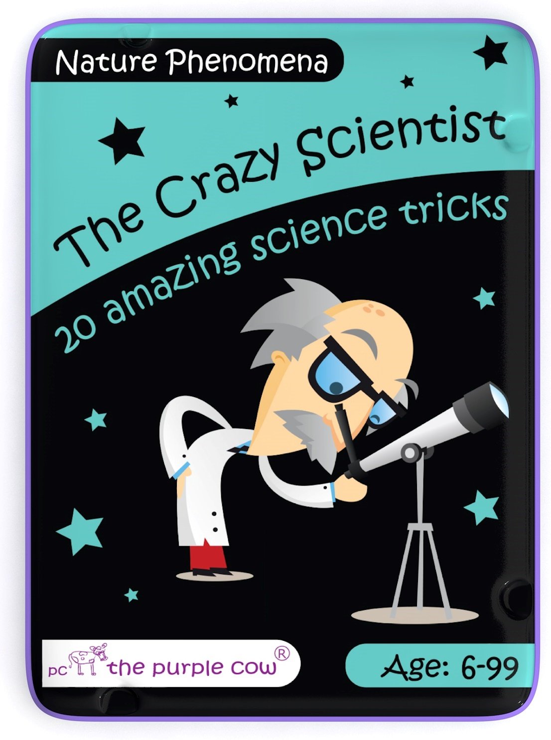 The Purple Cow PC368 Crazy Scientist Nature Phenomena Science Activity Card Set, Multiple