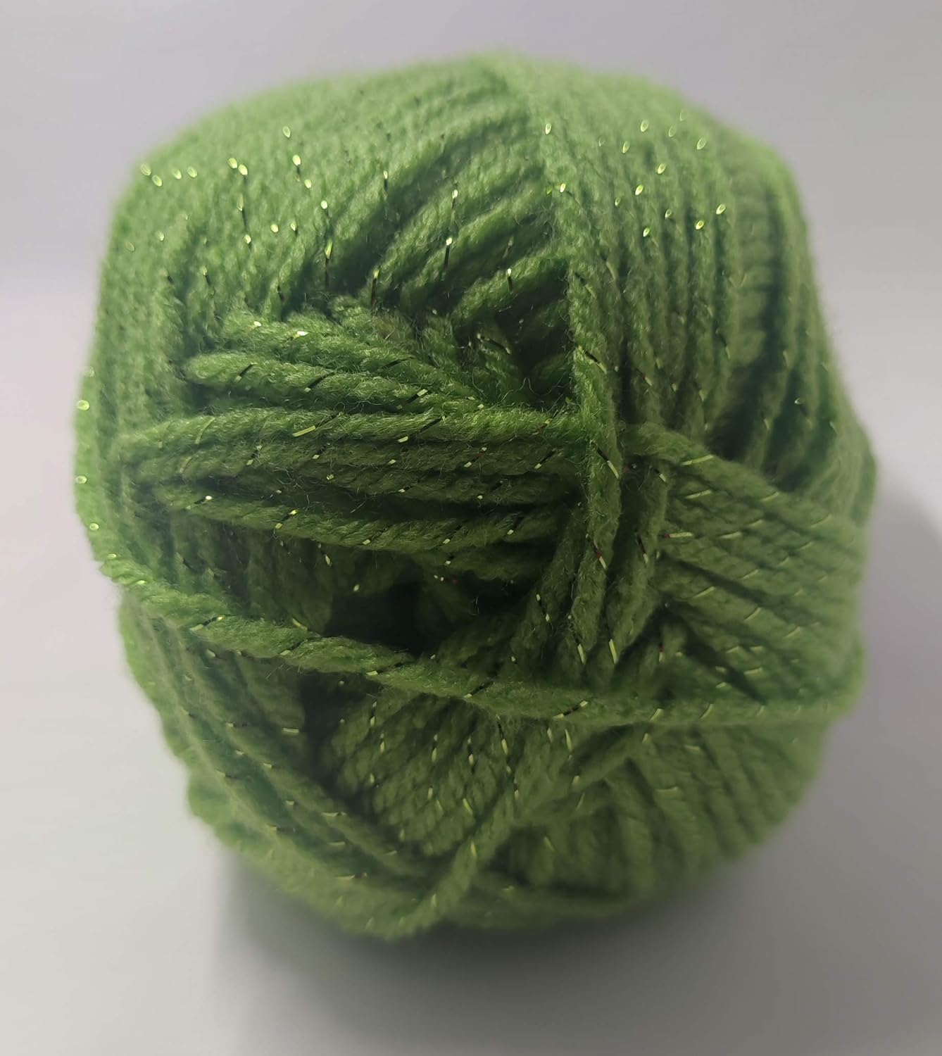 Red Heart with Love Metallic Yarn, Lime