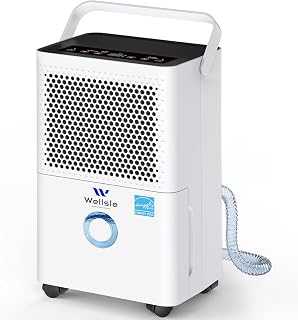 40 Pint Dehumidifier for Basement & Home, Covers 2500 Sq.Ft, with Drain Hose & Auto Humidity Control, Quiet for Bedroom, Bathroom, Garage – Déshumidificateur 40 Pintes.
