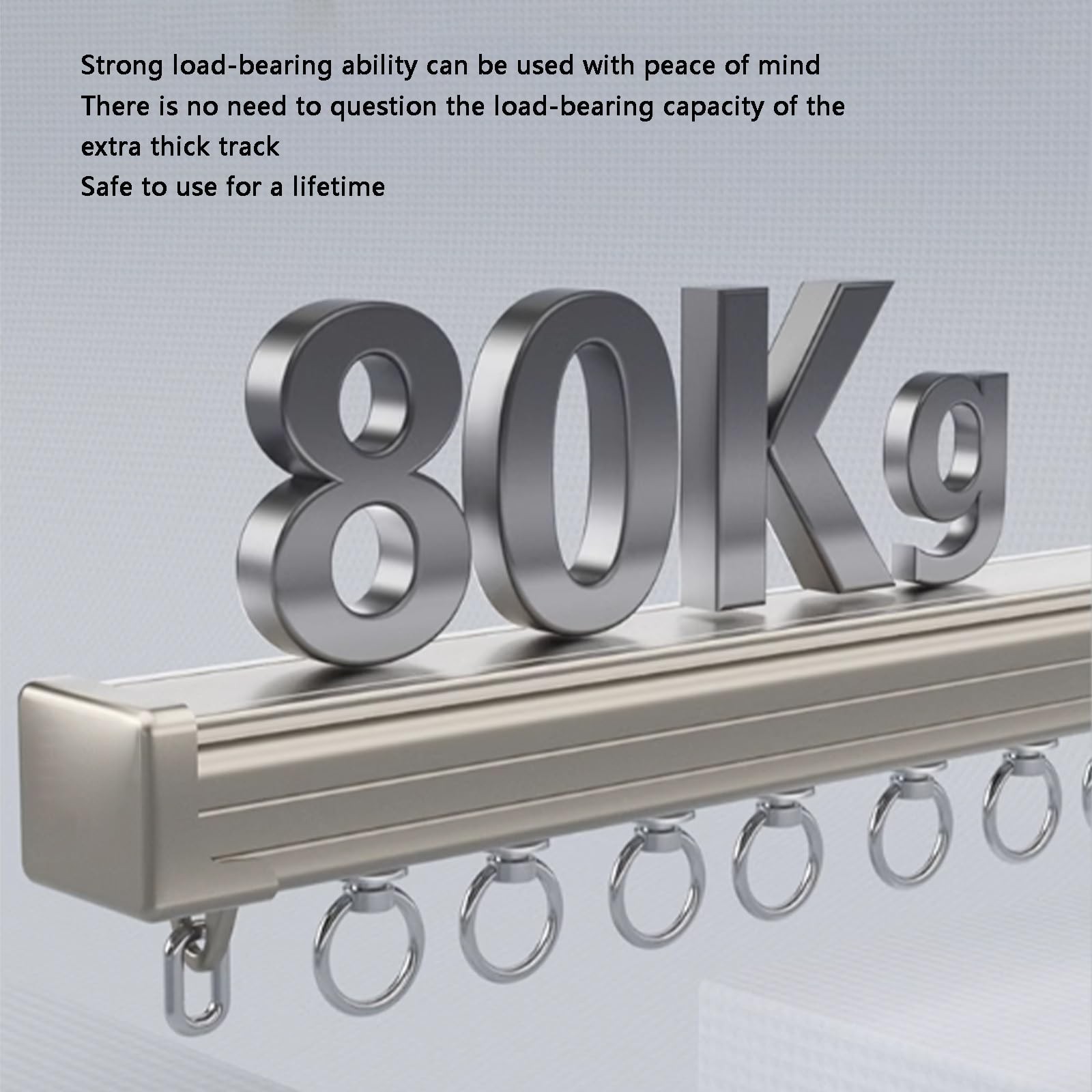 Montowany na suficie system szyn do zasłon regulowany aluminiowy karnisz do sypialni i salonów 100 cm - 500 cm łatwy montaż, biały, idealny do biura i wystroju domu