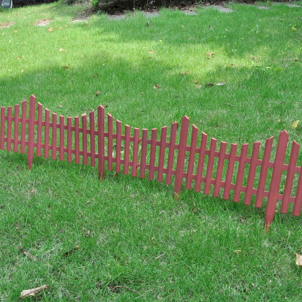 Separadores de césped (17 unidades, polipropileno, 10 m, para delimitar parterres, de polipropileno, decorativos, con estacas)