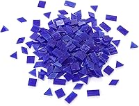 Vista 20 de Lanyani Azulejos de mosaico de vidrio multicolor - formas mixtas, 200 piezas, blanco regular