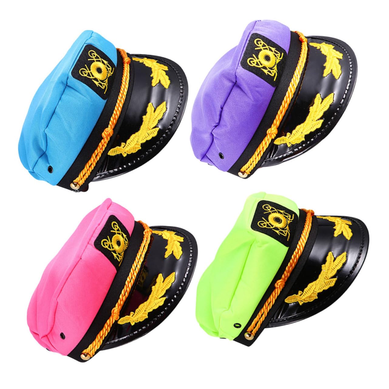 4 Pezzi Cappelli da Capitano per Cosplay e Feste Cappello Marinaio Leggera Accessorio Decorativo per Party Tema Yacht e Costume Uomo Donna