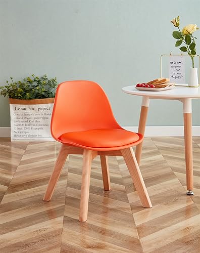 Miniatura 21 de Juego de 2 sillas de escritorio pequeñas, color sólido, estilo simple, para niños de 3 a 10 años, diseño de respaldo curvado y asiento acolchado de