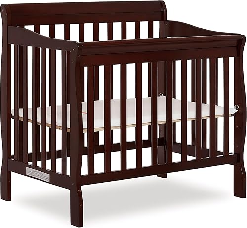 Dream On Me Aden Mini cuna convertible 4 en 1 en color Espresso con certificado Greenguard Gold