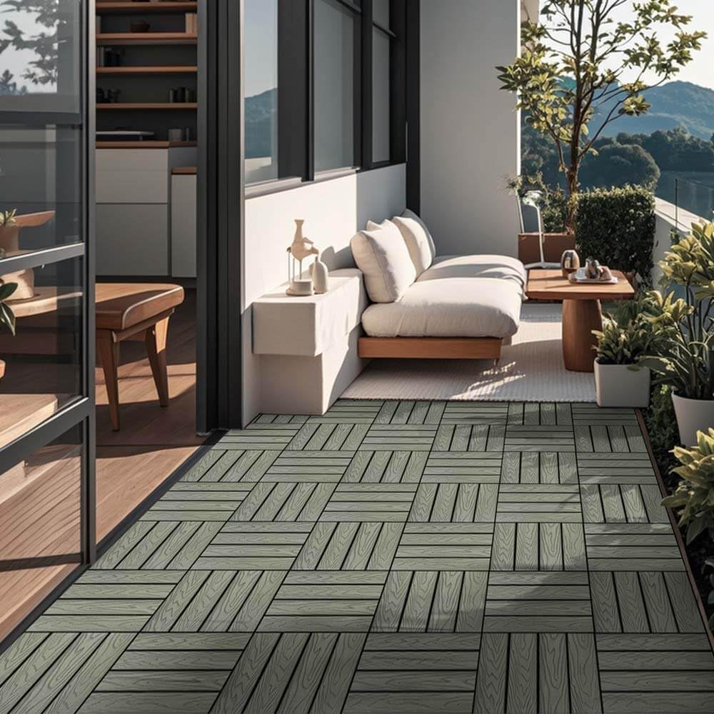 Home Deluxe WPC Klickfliesen BAVARO PREMIUM - Antik 5 m² - Holzoptik | Terrassenfliesen Holzfliesen Klickfliese Bodenfliesen