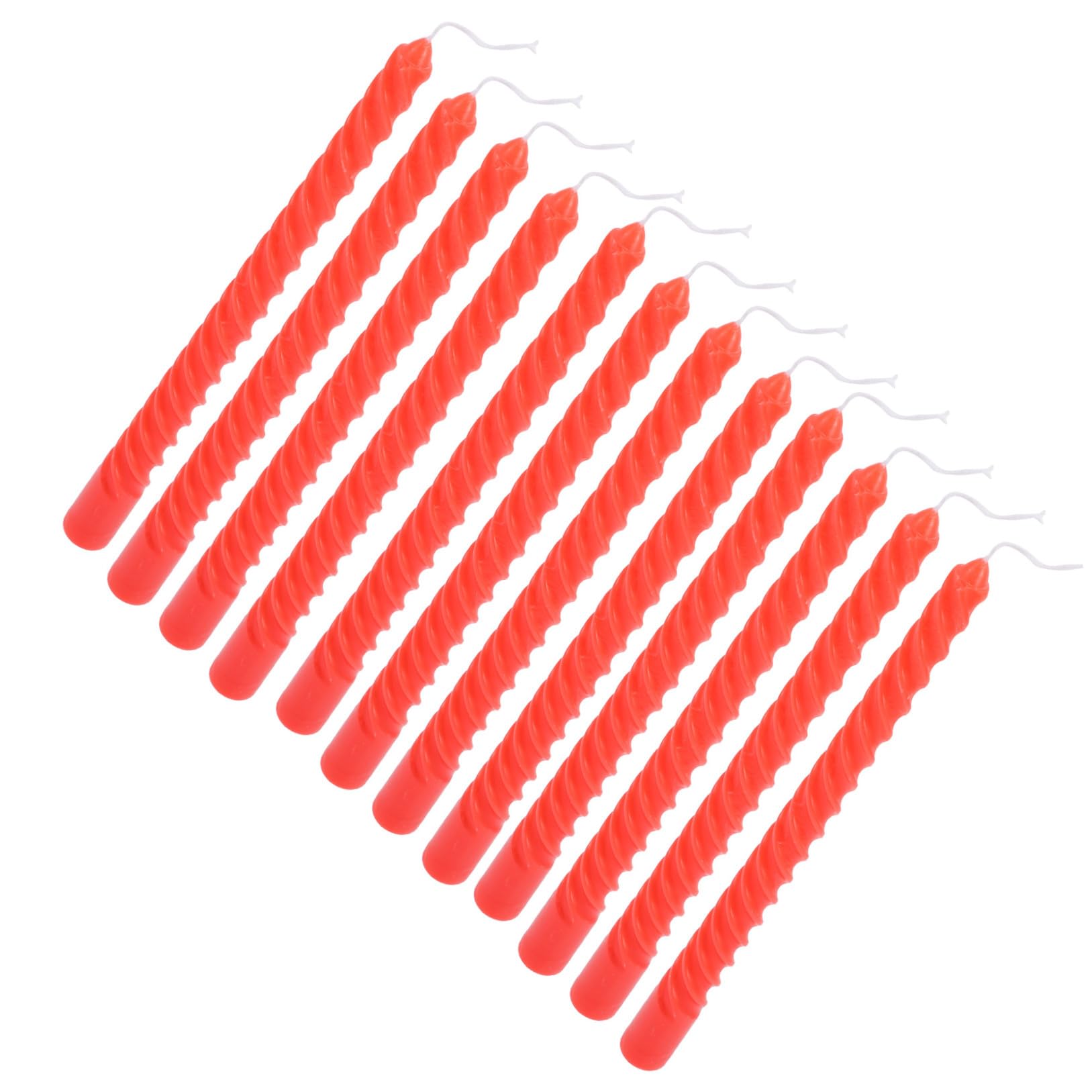 Velas Rojas Clásicas de Parafina 10 Pulgadas, 12 Piezas | Larga Forma Cónica, Acabado Elegante, para Ceremonias y Fiestas Temáticas, Ambiente Cálido y Romántico