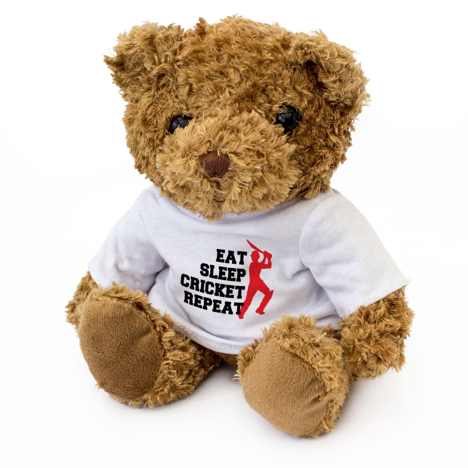 Big Red Egg EAT SLEEP CRICKET REPEAT - Teddy Bear - Cute Soft Cuddly Adorable - Gift Present