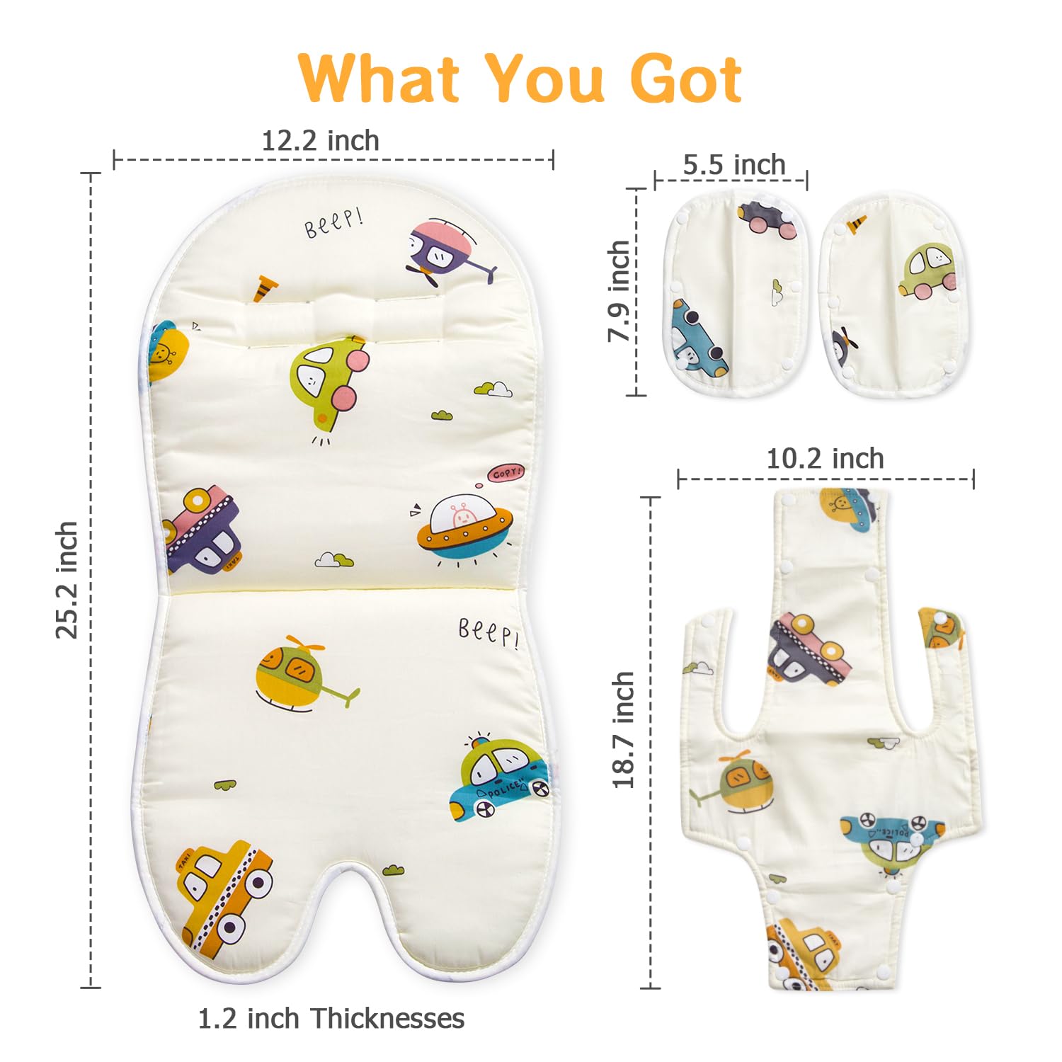 Toddler Swing Cushion - FEISIKE Baby Swing Outdoor Seat Insert Pad Compatible with Outside Infant Swings for Toddlers Age 1-3, Detachable and Washable(Swing Not Included)