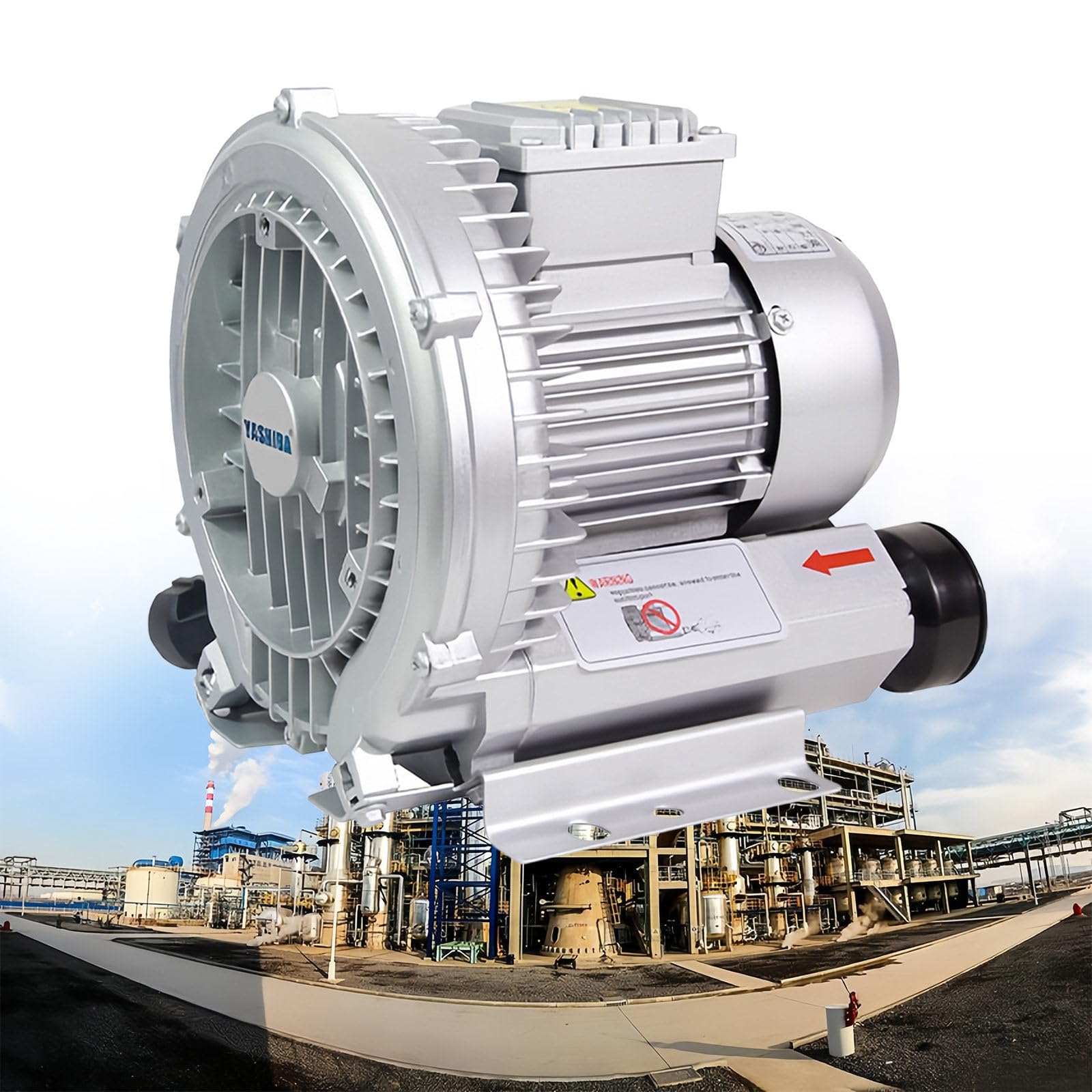 SAIYERUS 180W-1.5KW Industrial Aquaculture Pond Fish Tank Vortex Air Blower Pump, Commercial Air Pump Blower High Pressure Aquarium Fish Pond Tanks Air Oxygen Pump Blower for Air Dusting,180W/0.25HP