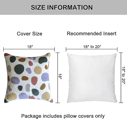 Miniatura 10 de VANNCIO Funda de almohada moderna con textura, funda de almohada decorativa bordada con acento de mediados de siglo para decoración del hogar, sofá,