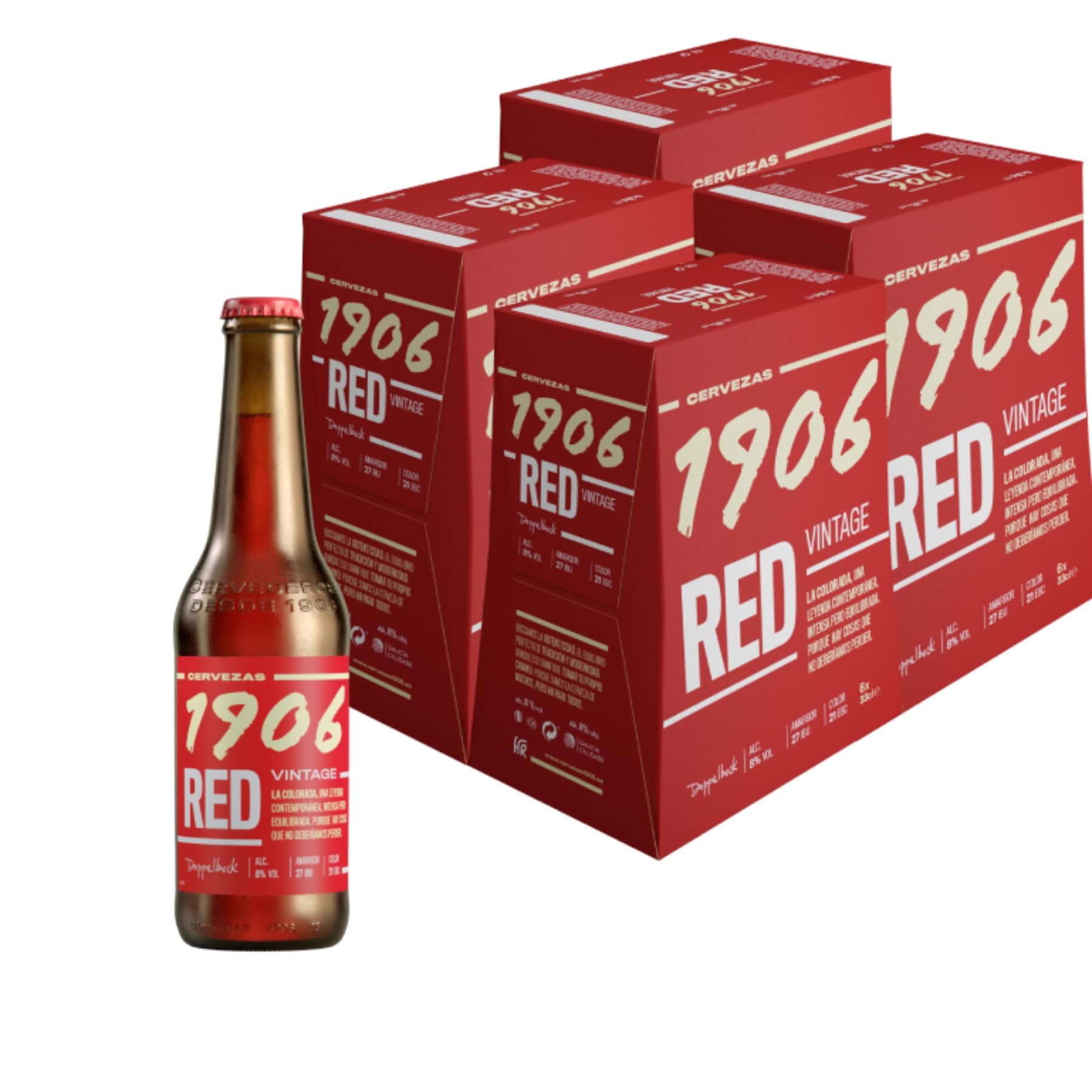 1906 Red Vintage: Cerveza Roja de Sabor Intenso 8% Vol
