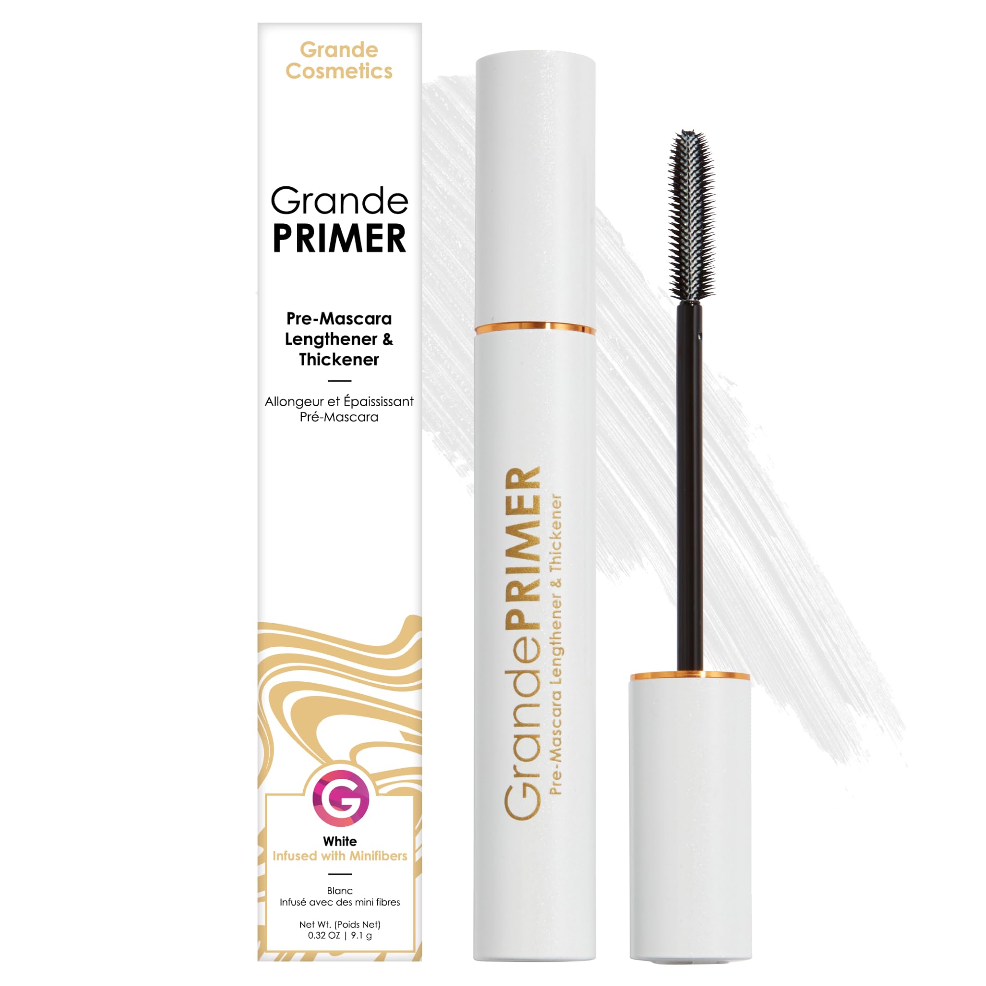 Grande CosmeticsGrandePRIMER Pre-Mascara Lengthener & Thickener - The Essential Step for Fuller, Longer-Looking Lashes