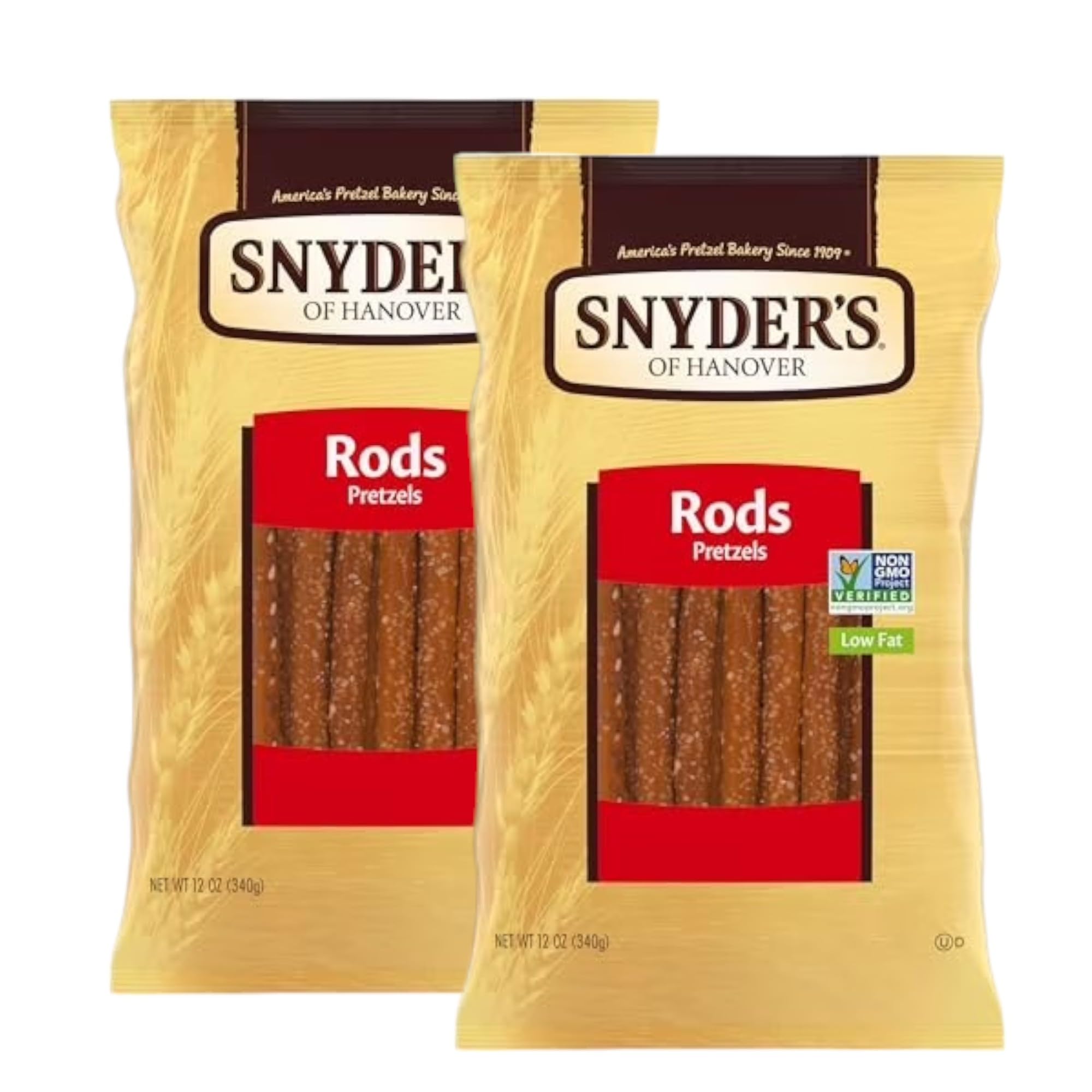 Snyder's of Hanover Rods Pretzels 340g (Pack of 2)