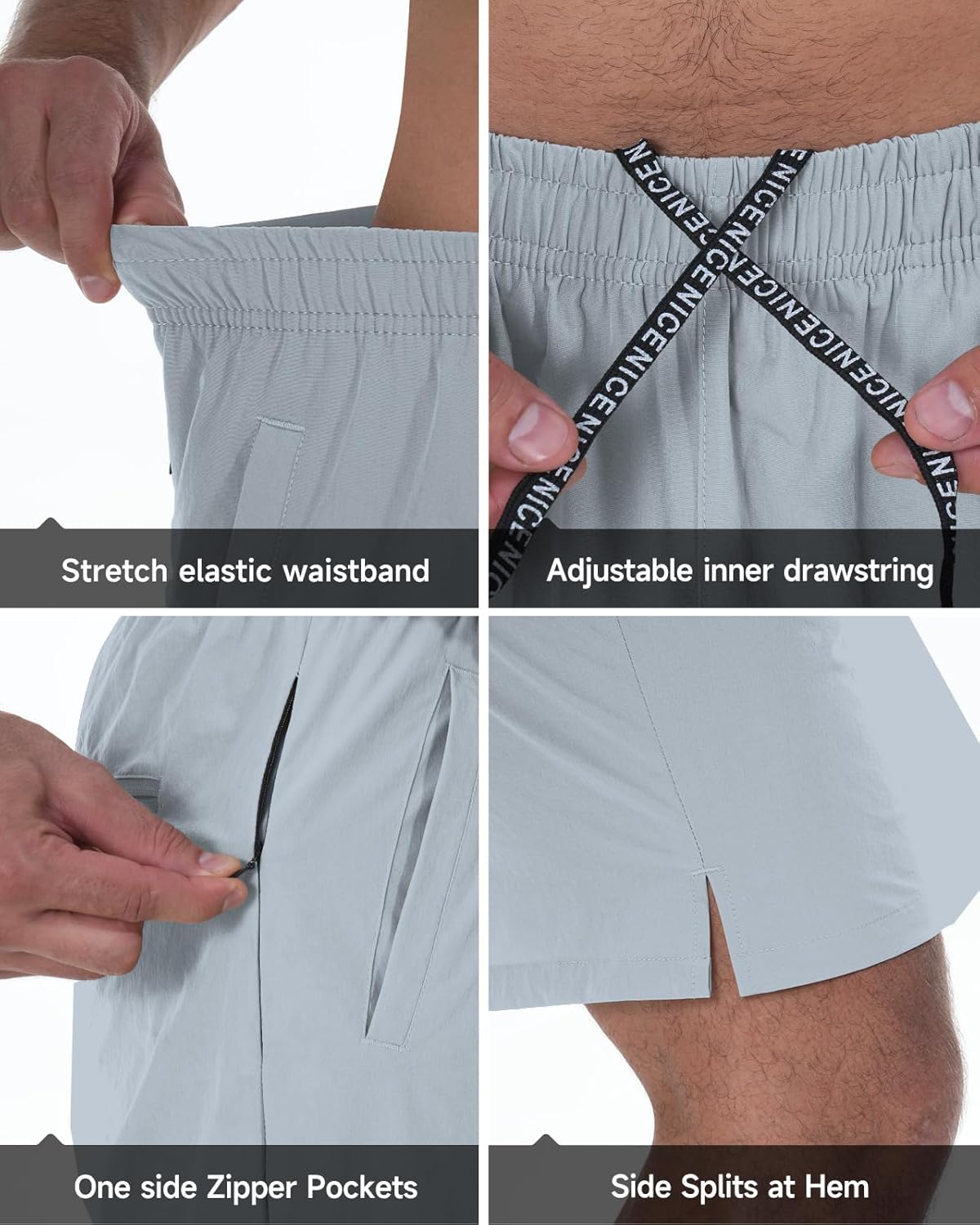 2 Pack Mens Athletic Workout Shorts 7 Inch Quick Dry Gym Shorts with Pockets, Sports Tennis Running Shorts for Men - Image 4