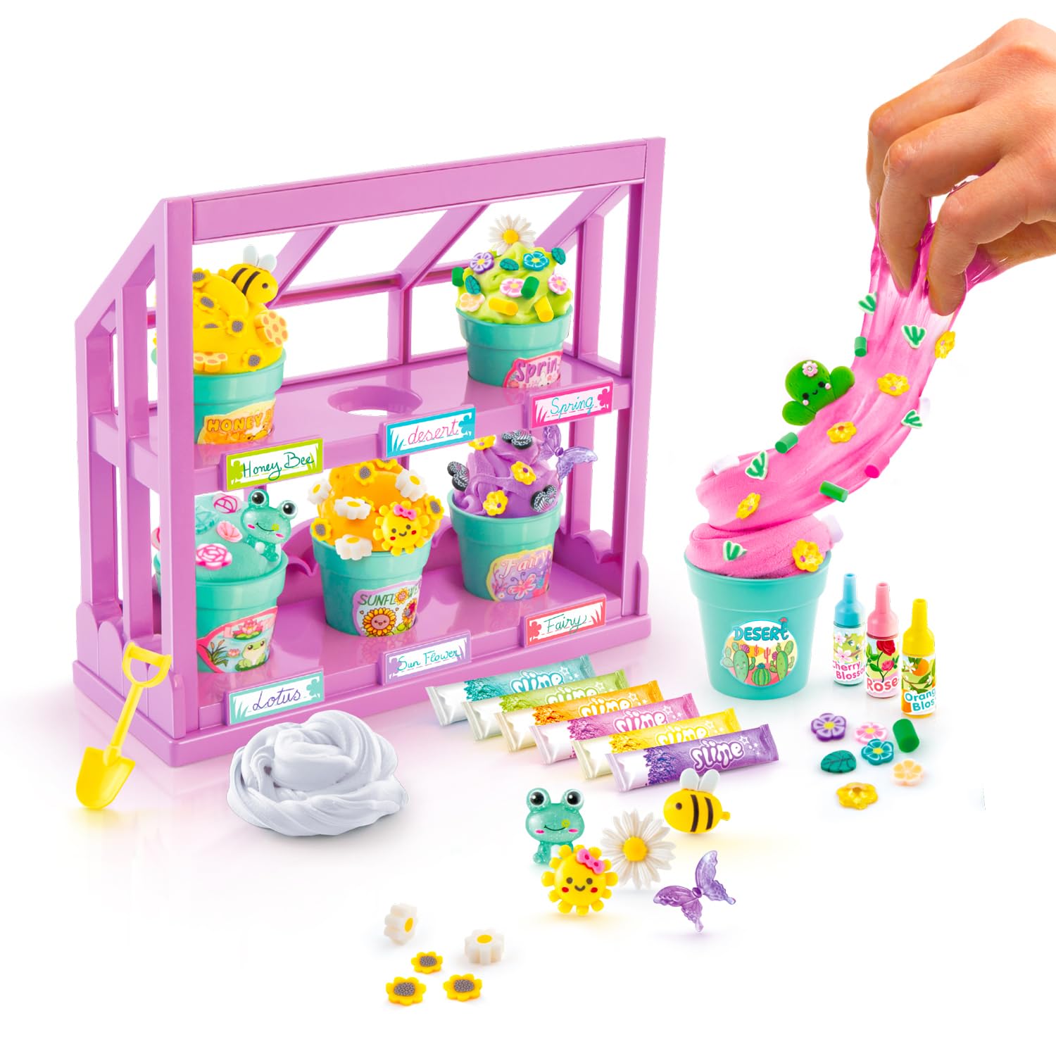 Canal Toys - So Slime - Slime Flower Mini Giardino - Crea il tuo universo floreale con le tue creazioni colorate e profumate - Idea regalo per bambini 6 anni+ - Tempo libero creativo immaginazione
