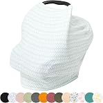 Simka Rose Breathable Nursing Cover Up and Car Seat Cover for Babies - Breastfeeding Cover for Baby Boy & Girl - Adjustable Stretchy Infant Carseat Canopy Carrier Cover for Summer - Must Have Registry