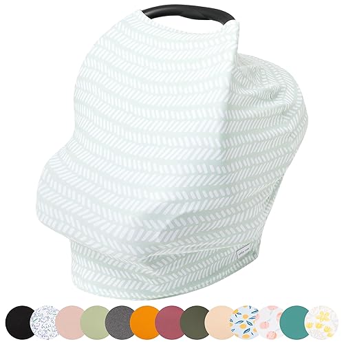 Miniatura 15 de Simka Rose Funda de asiento de automóvil para bebés, multiusos, transpirable, cubierta de lactancia y toldo para asiento de automóvil de bebé, Negro