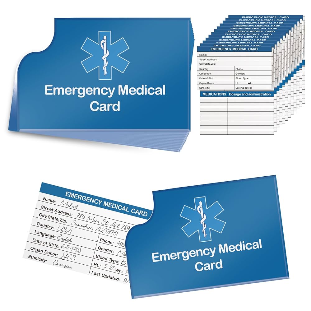 Amazon.com: 12 Pack Red Medical Condition and Emergency Contact Id Wallet Card Emergency Medical Information Card Medical Alert Wallet Card Pocket Size Medication List and Medical Cards for Caretakers (Blue) : Health amazon-com-12-pack-red-medical-condition-and-emergency-contact-id-wallet-card-emergency-medical-information-card-medical-alert-wallet-card-pocket-size-medication-list-and-medical-cards-for-caretakers-blue-health