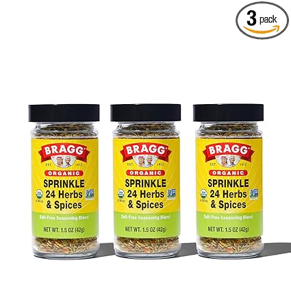 Bragg Sprinkle Herbs and Spices Seasoning, 1.5oz, 3 Pack