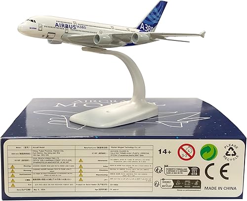 Miniatura 3 de 1400 Etihad Airbus A380 Diecast modelo de avión decoración regalo 16CM aviones coleccionables