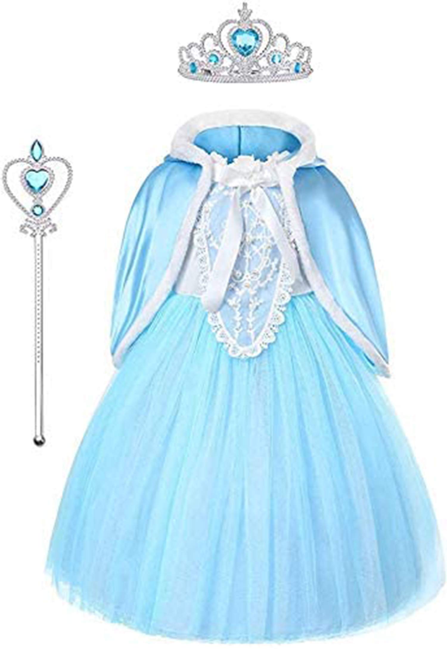 Buy Princess Costume, DELFINO Girls Dress, Fancy Dress Up, Sequin