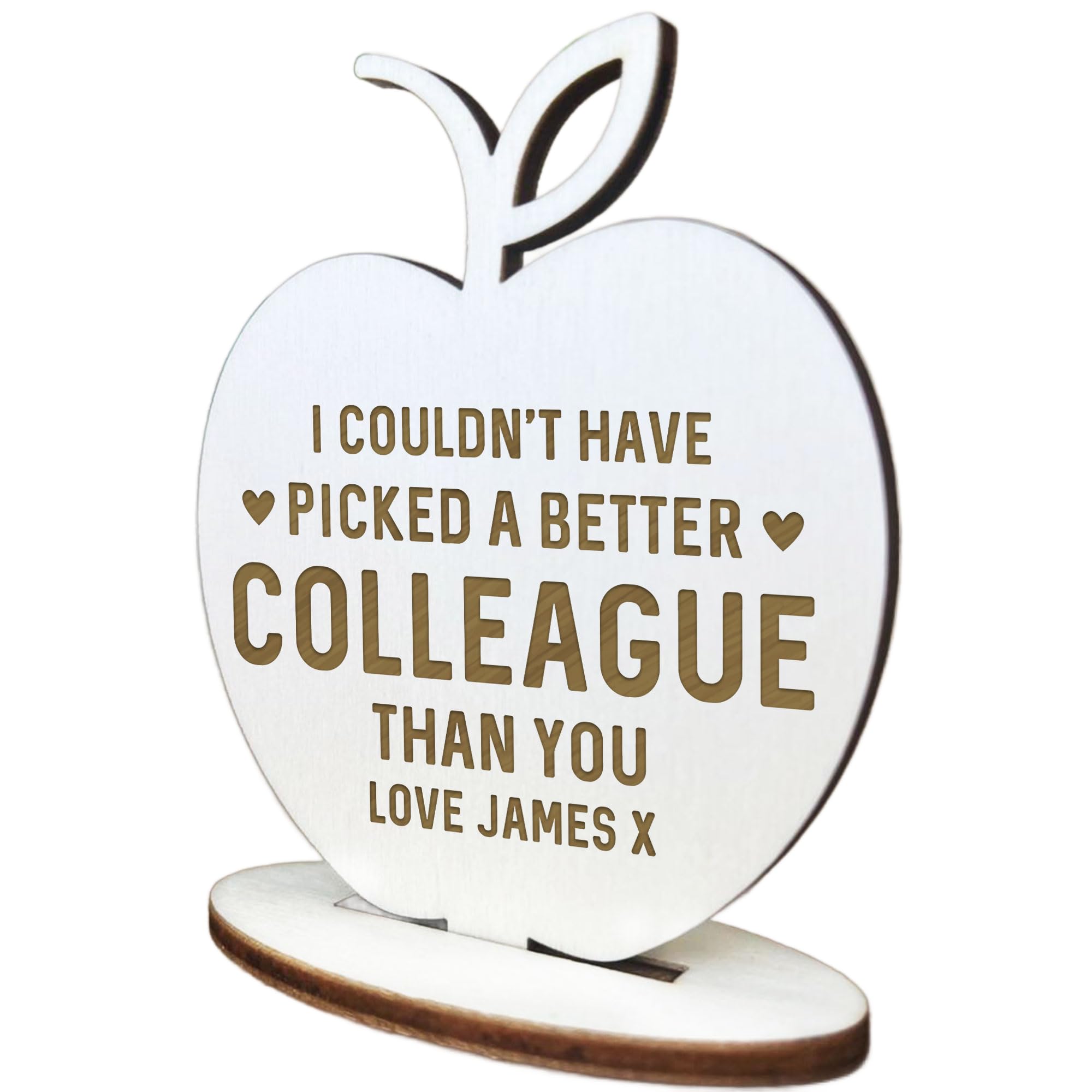 Red Ocean Leaving Gift For Colleague Engraved Apple Personalised New Job Co Worker Gift Friendship Gift
