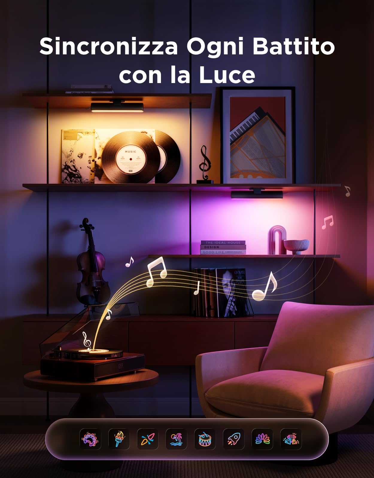 Govee Barre Luminose a LED Intelligenti, Retroilluminazione RGBICWW per TV