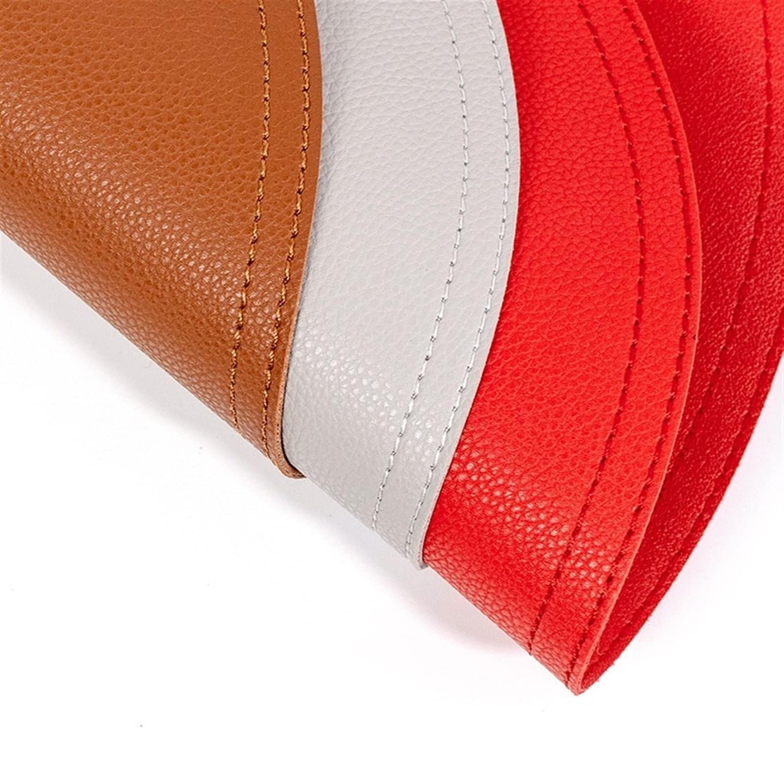 Salvamanteles Salvamanteles, Manteles individuales redondos de piel sintética reversibles, impermeables y resistentes al calor, de poliuretano, paquete de 4 o 6, multicolor, 13 pulgadas(Red,Set of 8)