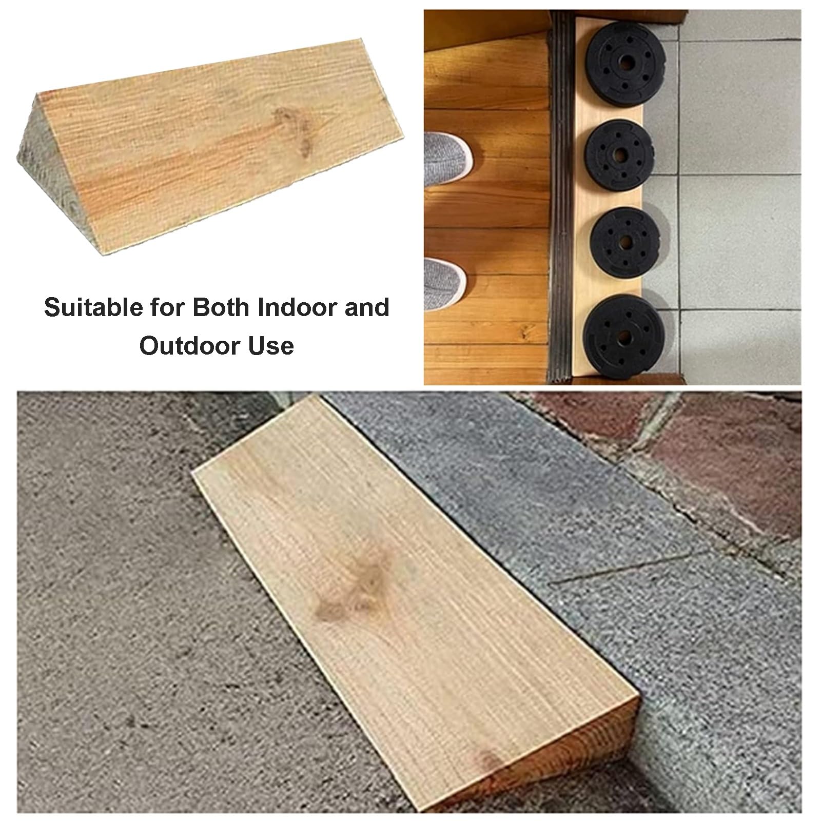 Rampa de madera maciza para robots barredores y vehículos, alfombrilla antideslizante para coches, camiones, scooters, bicicletas, motocicletas y sillas de ruedas