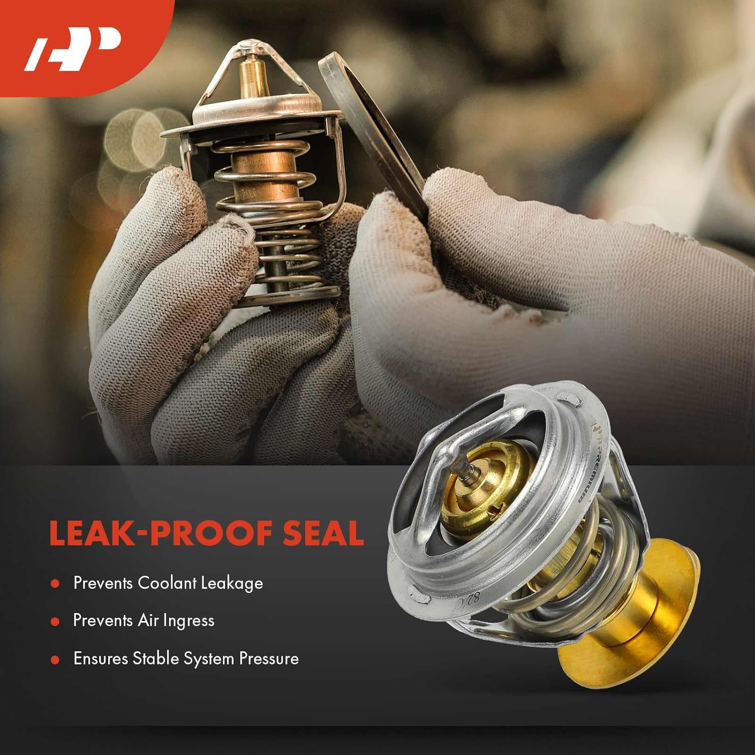 A-Premium Engine Coolant Thermostat Compatible with Ford Explorer, Escape, Edge, Mustang, Taurus, Flex & Mazda 6, CX-9, Tribute & Lincoln MKZ, MKX, MKS, MKT, Continental, Aviator & Mercury Cougar