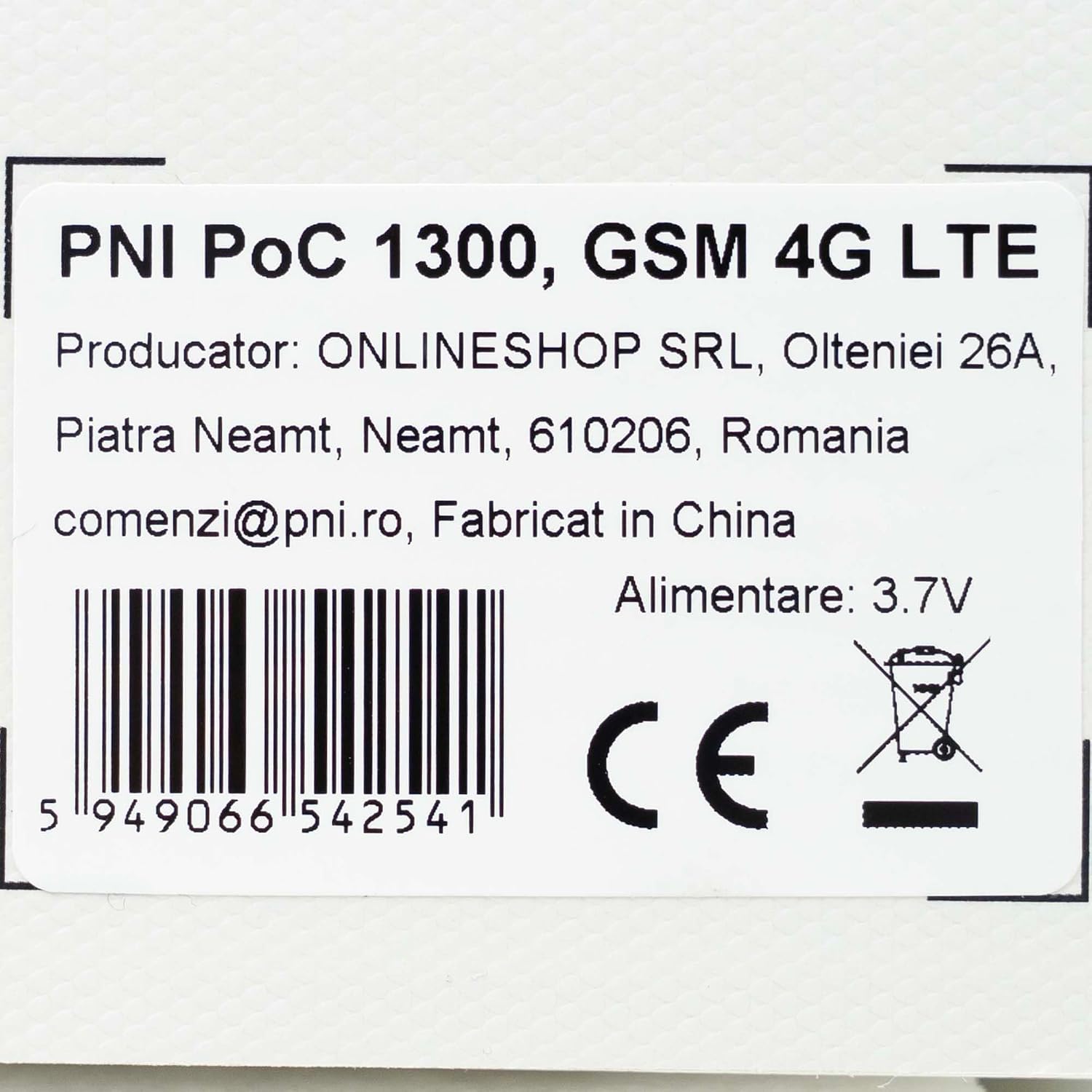 PNI PoC 1300 GSM 4G LTE Portable Radio Station, Linux OS, 1.77 inch Color Screen, 4400 mAh Li-Ion Battery