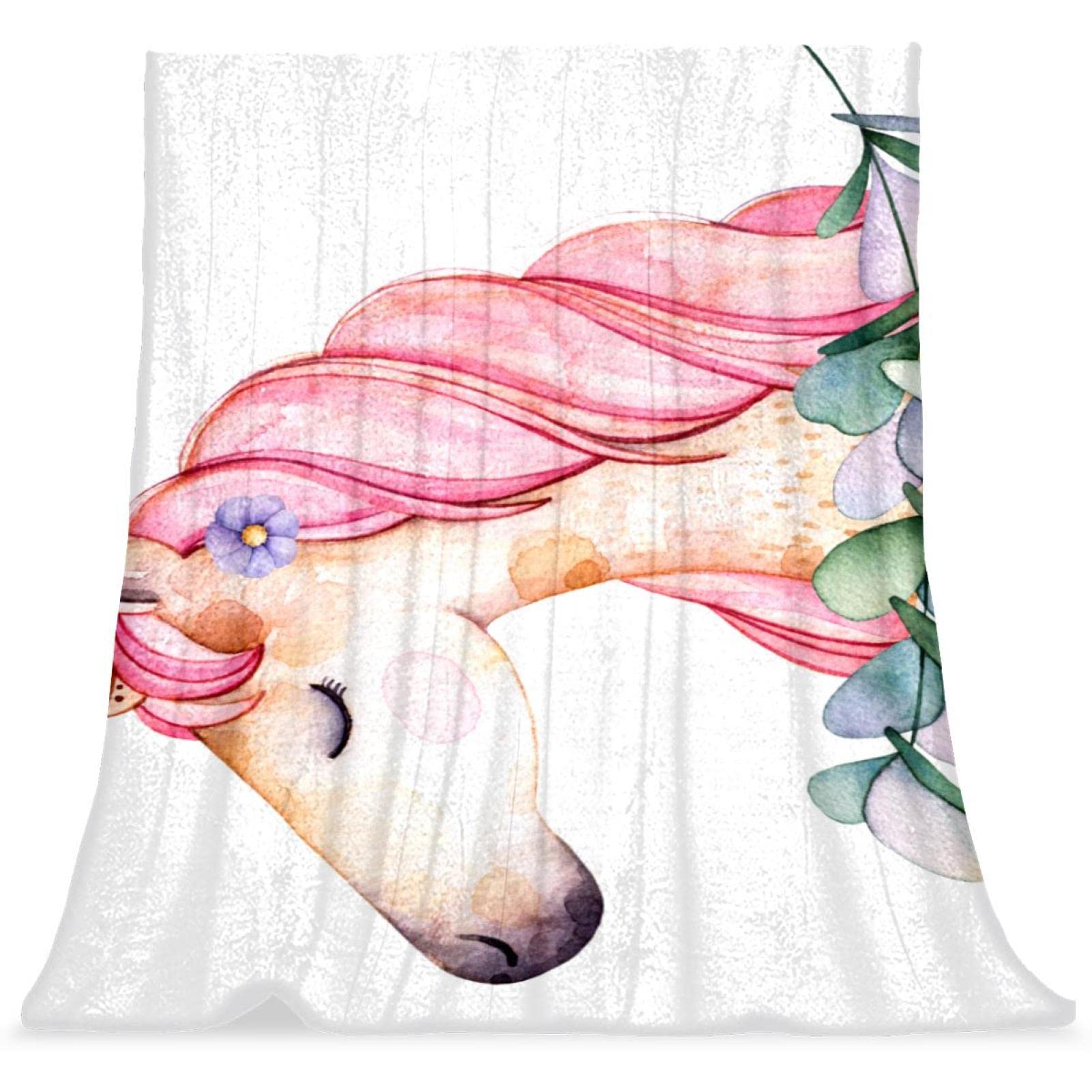 Couvre-lit rose licorne moelleux idéal pour une chambre d'enfant cocooning