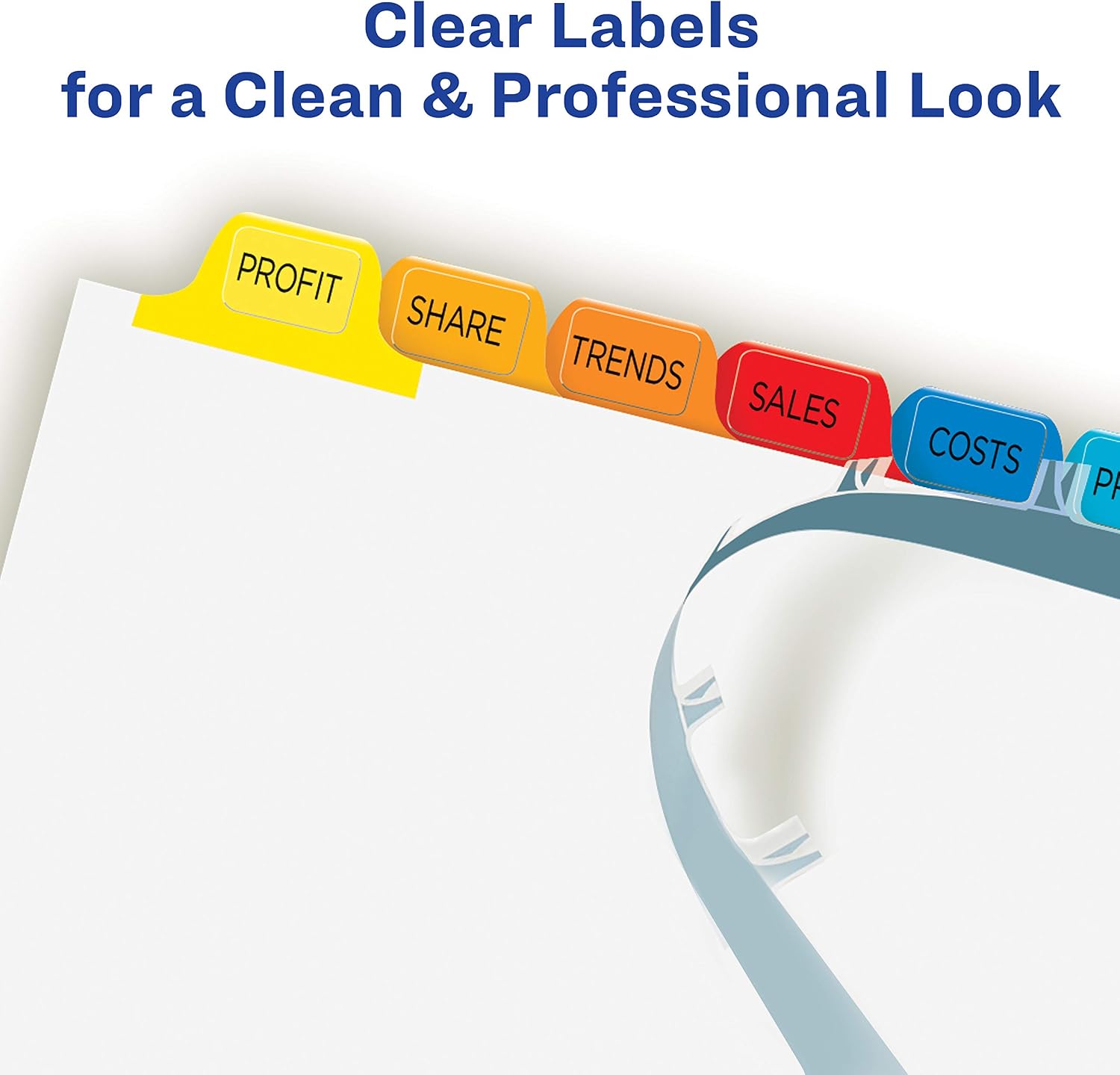 Avery Index Maker Clear Label Dividers, 12-Tab, Multicolor, 5 Sets image 4
