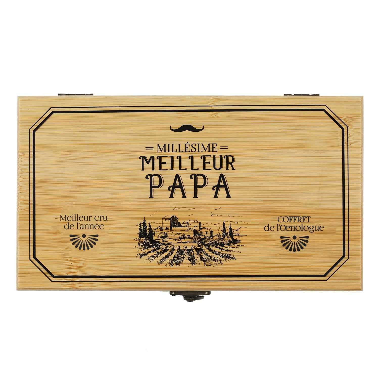 Bamboo Wine Gift Set with 5 Tasting Accessories THE CONCEPT FACTORY