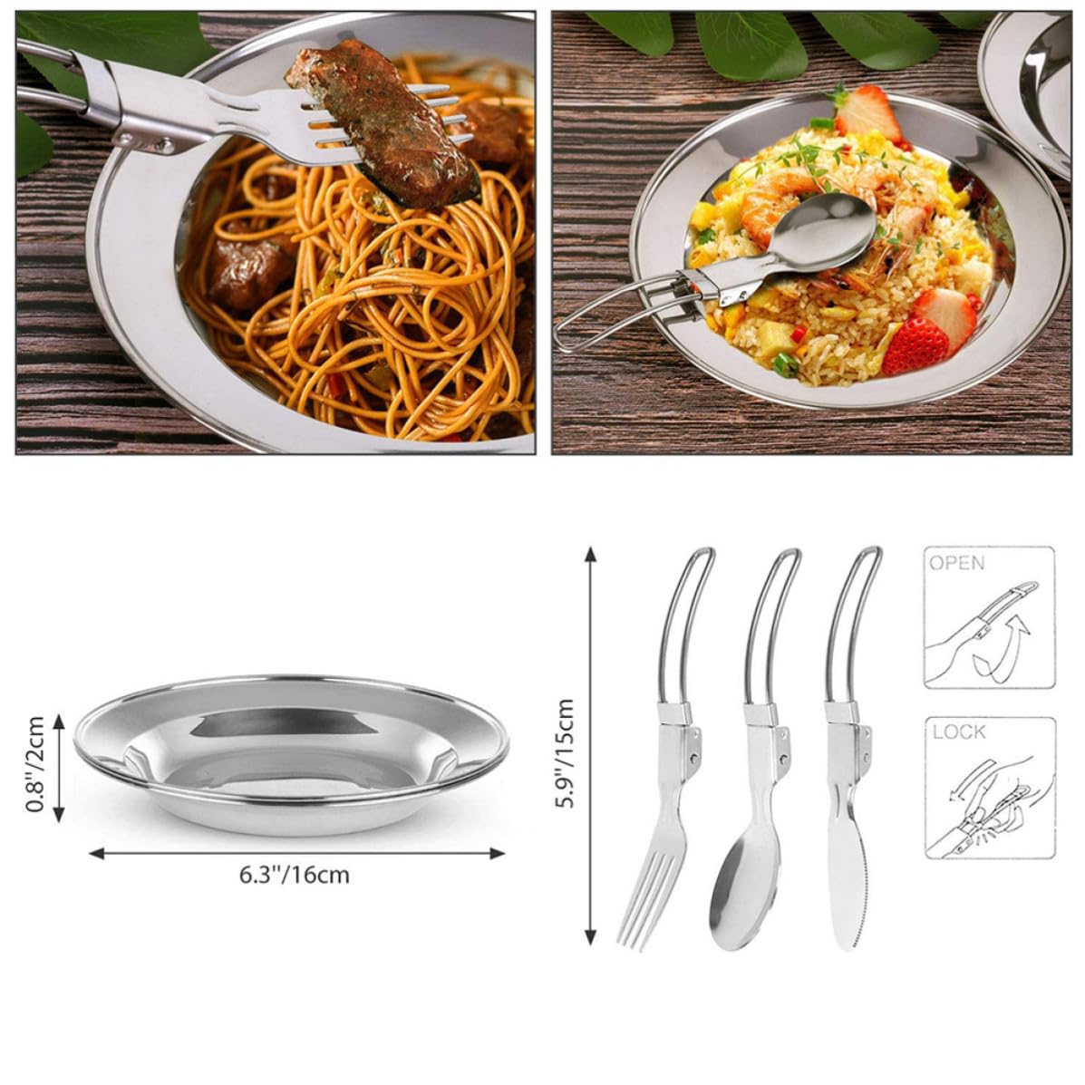 Juego de Cocina Negro para Exteriores, para 2-3 Personas