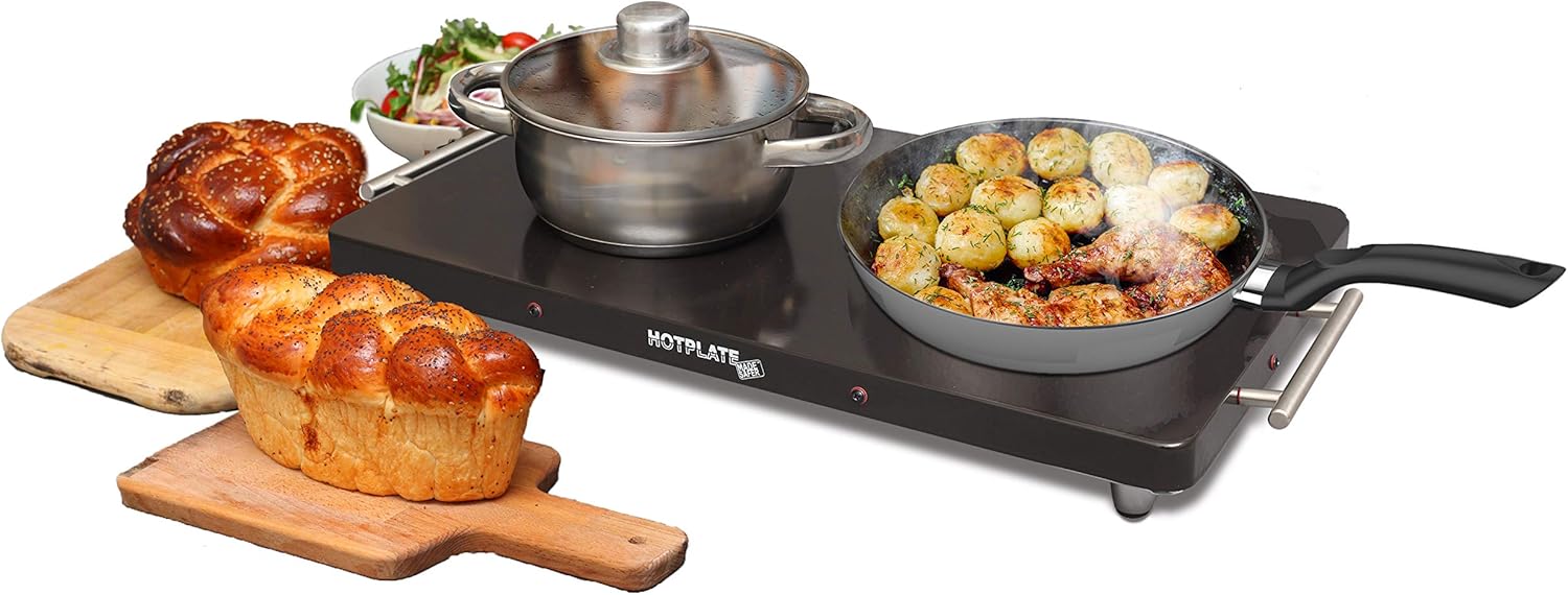 Hotplate Made Safer Electric Food Warmer, Portable PlugIn Plate Warmer Electric Powered, Low