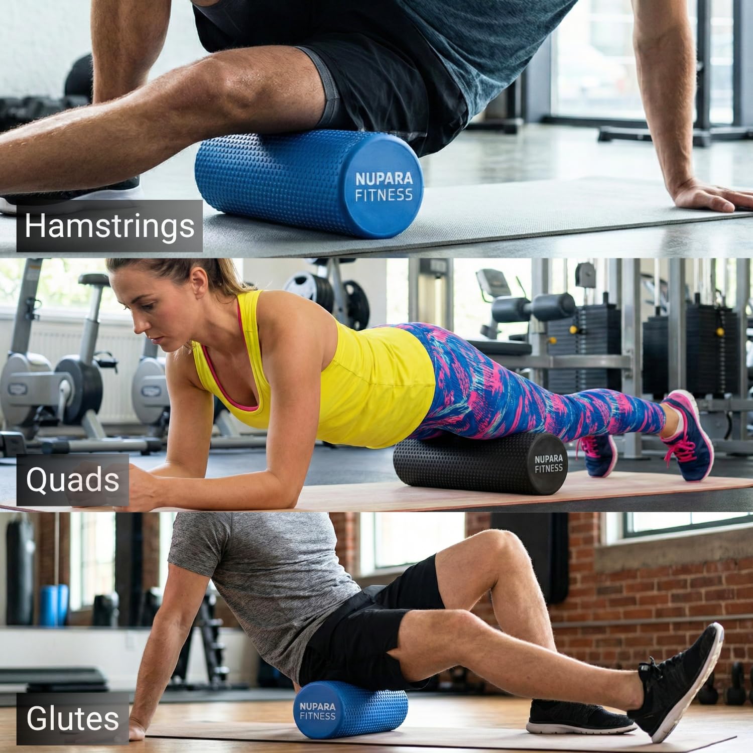 Rodillo de espuma para espalda, piernas y músculos de tejido profundo. Rodillo muscular para correr, ciclismo, deportes, ejercicio, recuperación, terapia física, yoga y pilates (rosa