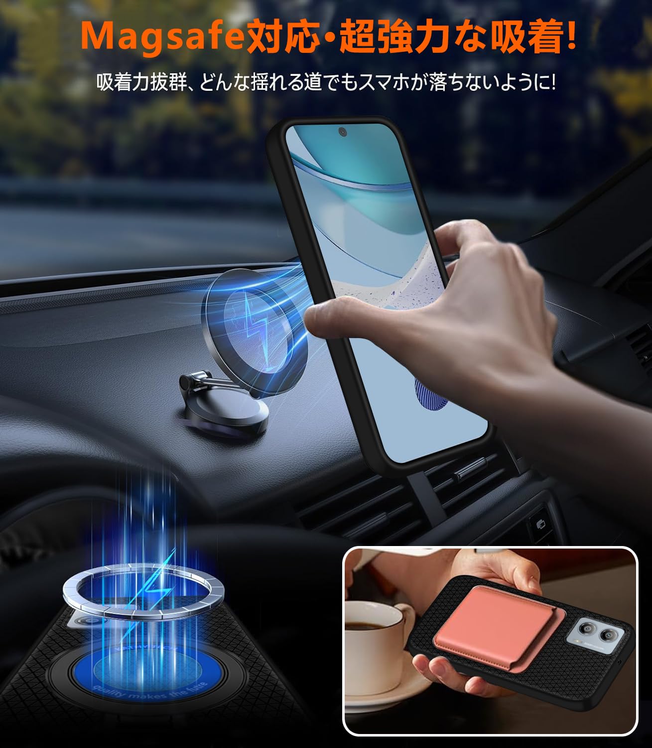 Amazon.co.jp: Galaxy A54 5G ケース 縦横両対応 リング付き 