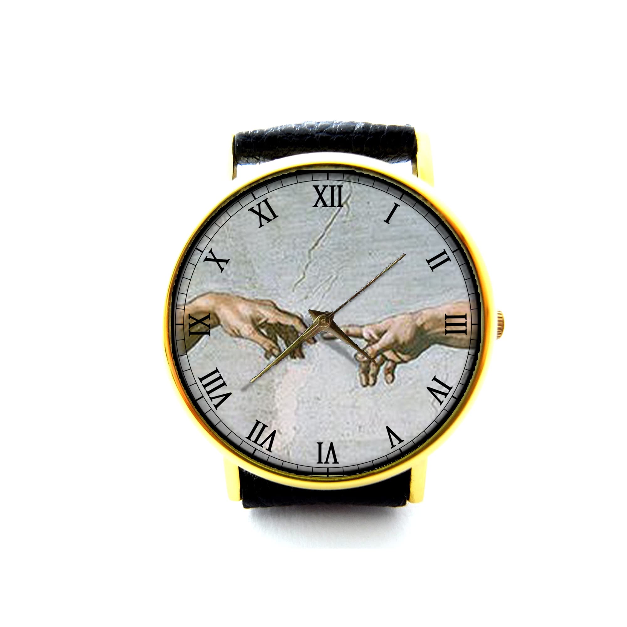 Michelangelo Renaissance Art Leather Watch, Unisex Watch, Ladies Watch, Mens Watch P470