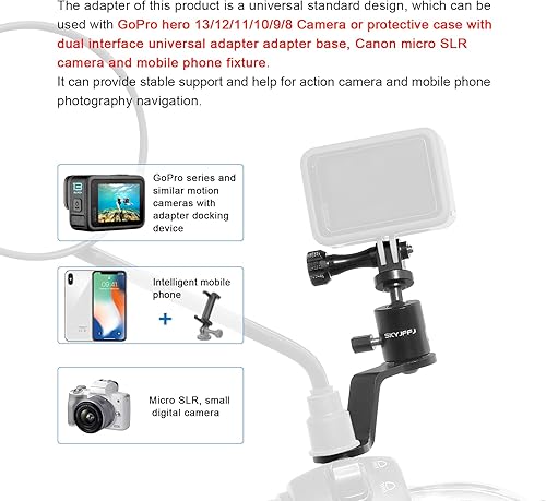 Miniatura 6 de Soporte para cámara deportiva para Gopro Hero 13 12 11 10 9 8 DJI Osmo Insta360 AKASO y otras cámaras de acción