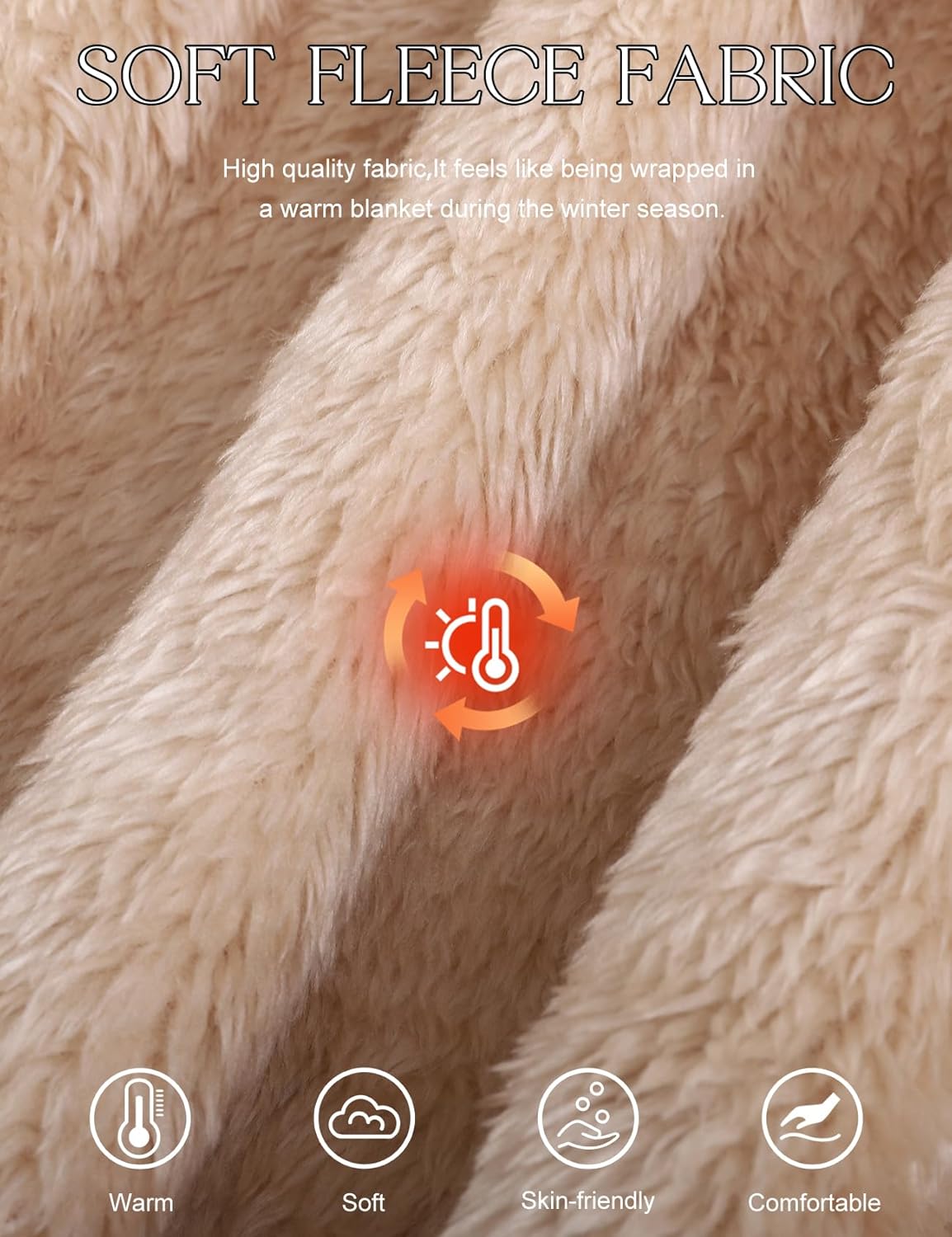 Kissonic Women's Fluffy Pajama Set Fleece Pullover Pants Fuzzy Lounge Set Cozy Winter Pj Sleepwear with Pockets - Image 6