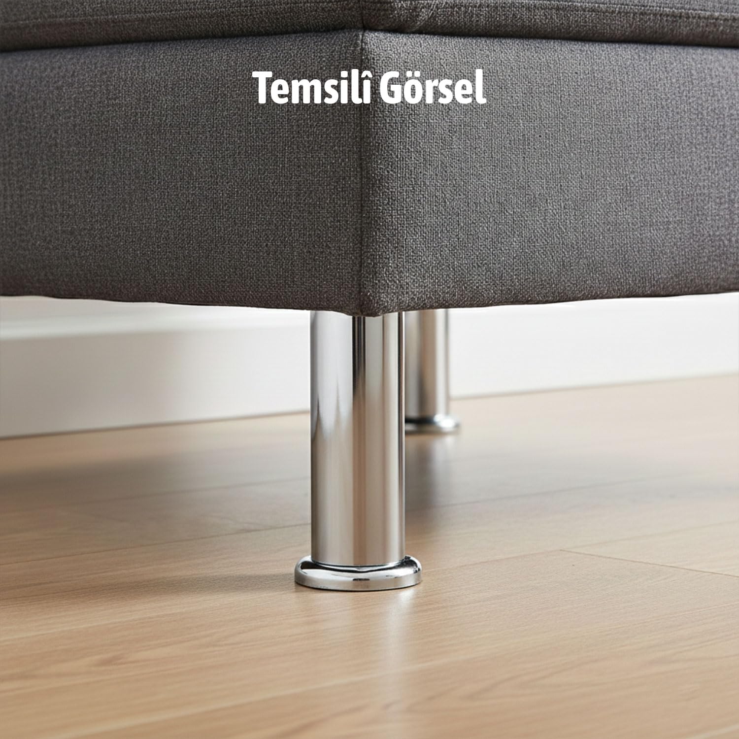 Krom Gümüş 12 cm Kalın 51 mm Metal Mobilya Ayağı Modern Dayanıklı Koltuk Kanepe TV Ünitesi M8 Civata