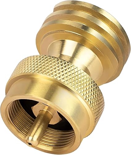 Adaptador de cilindro de propano de 1 libra para quemador de malezas, conector adaptador de repuesto de propano de 20 libras a 1 libra, latón