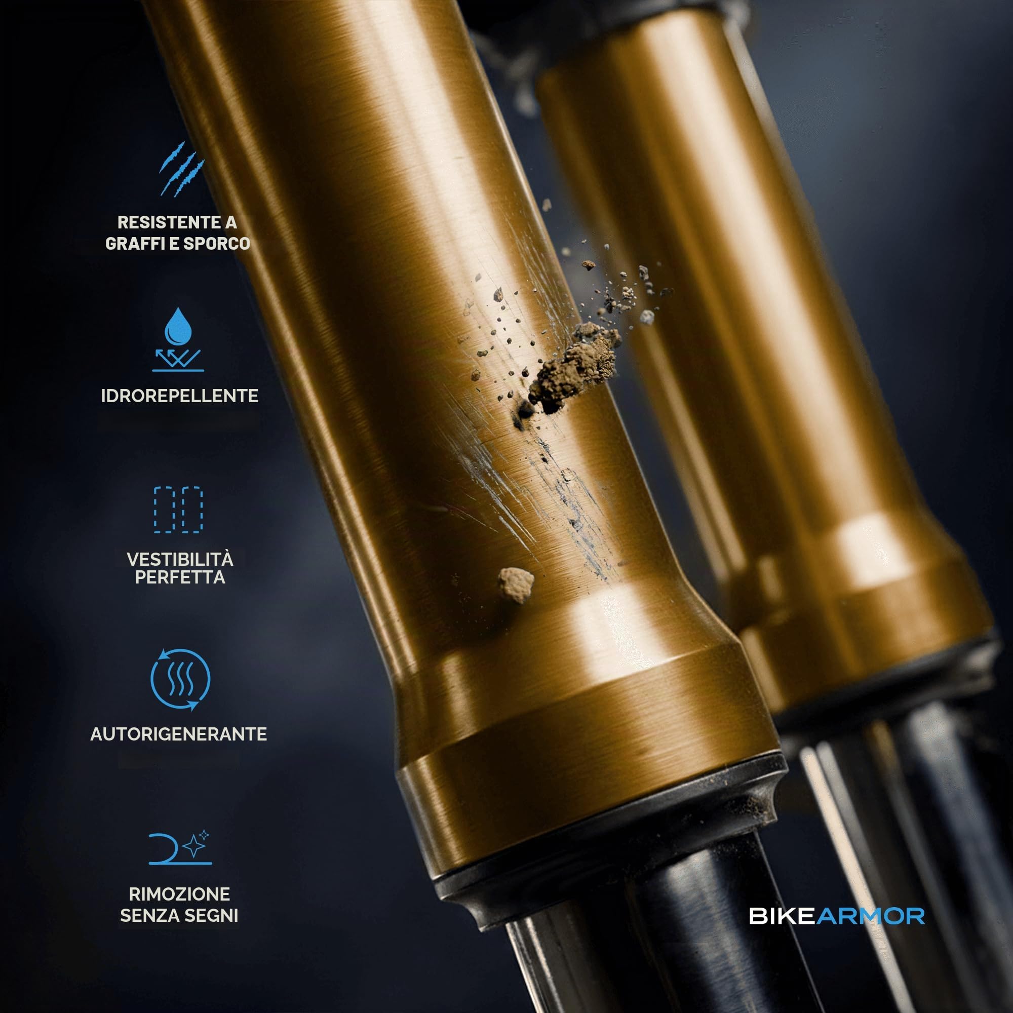 Pellicola Protettiva PPF Moto - Kit Universale Forcelle – Antigraffio Antisasso – Protezione Invisibile – Self Healing – Idrorepellente – Rimovibile Senza Residui – Installazione Fai da Te