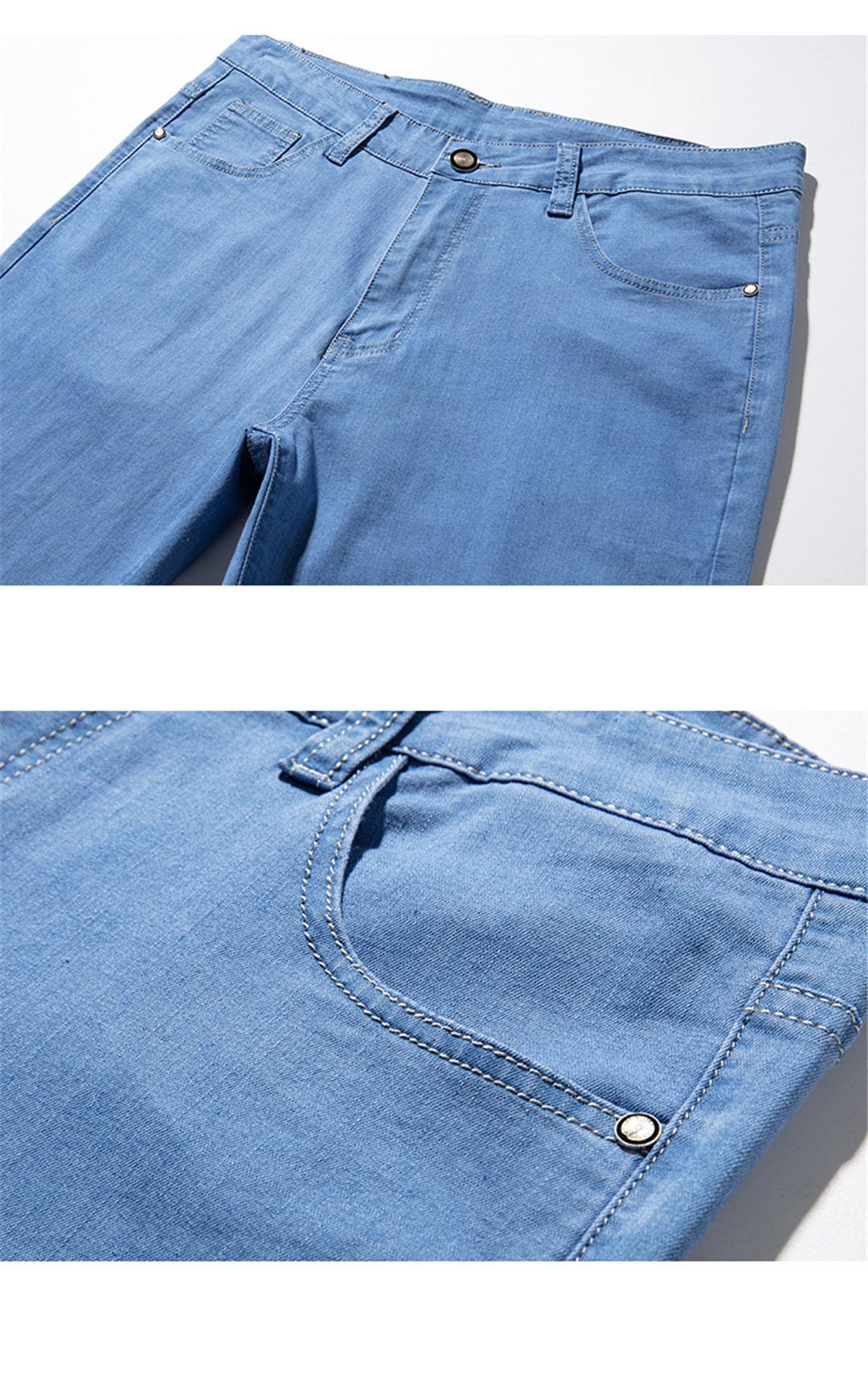 Pantalones Vaqueros Rectos Sueltos De Pierna Ancha para Hombre Pantalones Casuales De Talla Grande