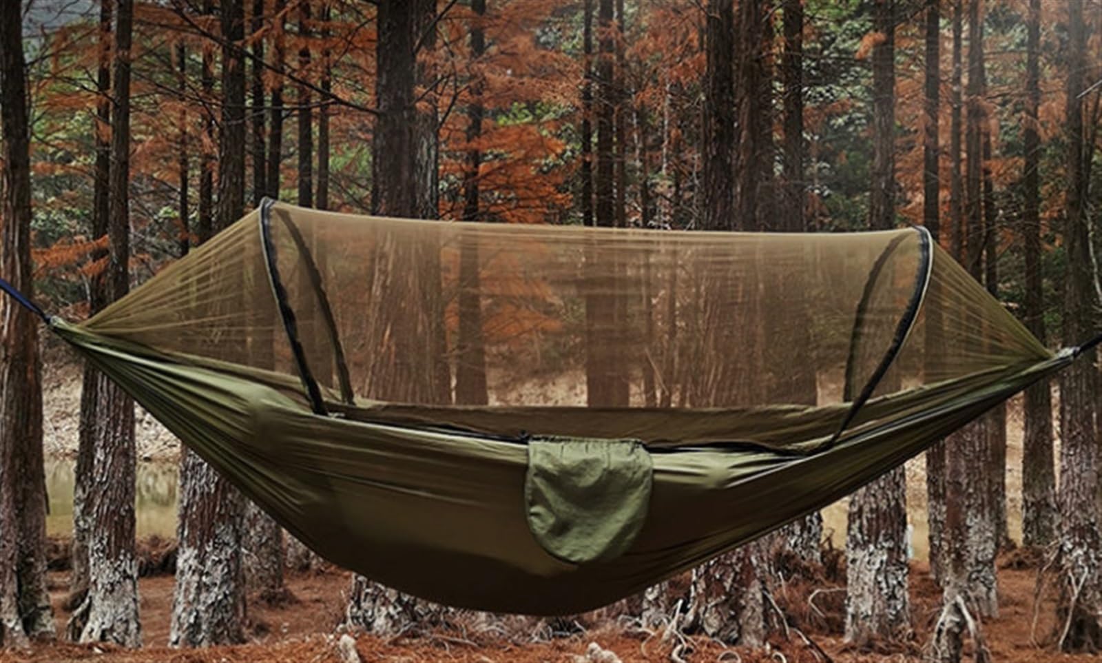 Hängematte - Hammock für Outdoor, Tragbare Hängematten Mit Moskitonetz, Unverzichtbare Campingausrüstung Für Reisen, Wandern, Rucksackreisen, Strand, Terrasse Trekking Set