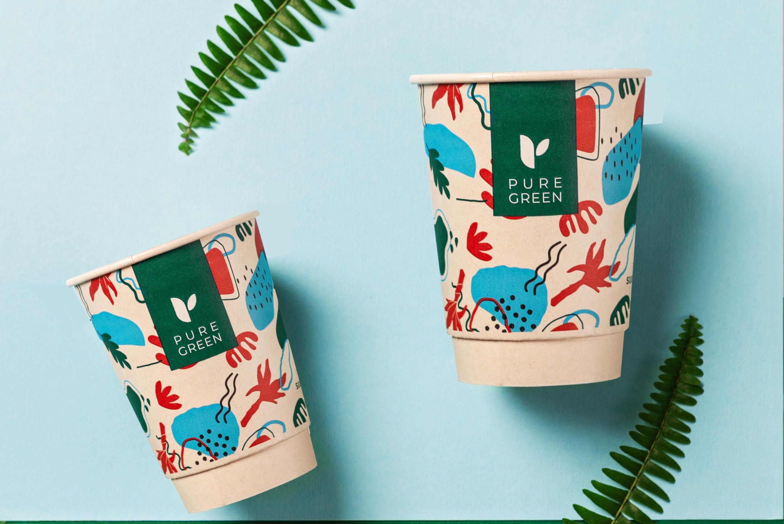 500 vasos de papel de doble pared orgánicos, 200 ml, para bebidas calientes y bebidas frías, café para llevar, vasos de café ecológicos, desechables, biodegradables