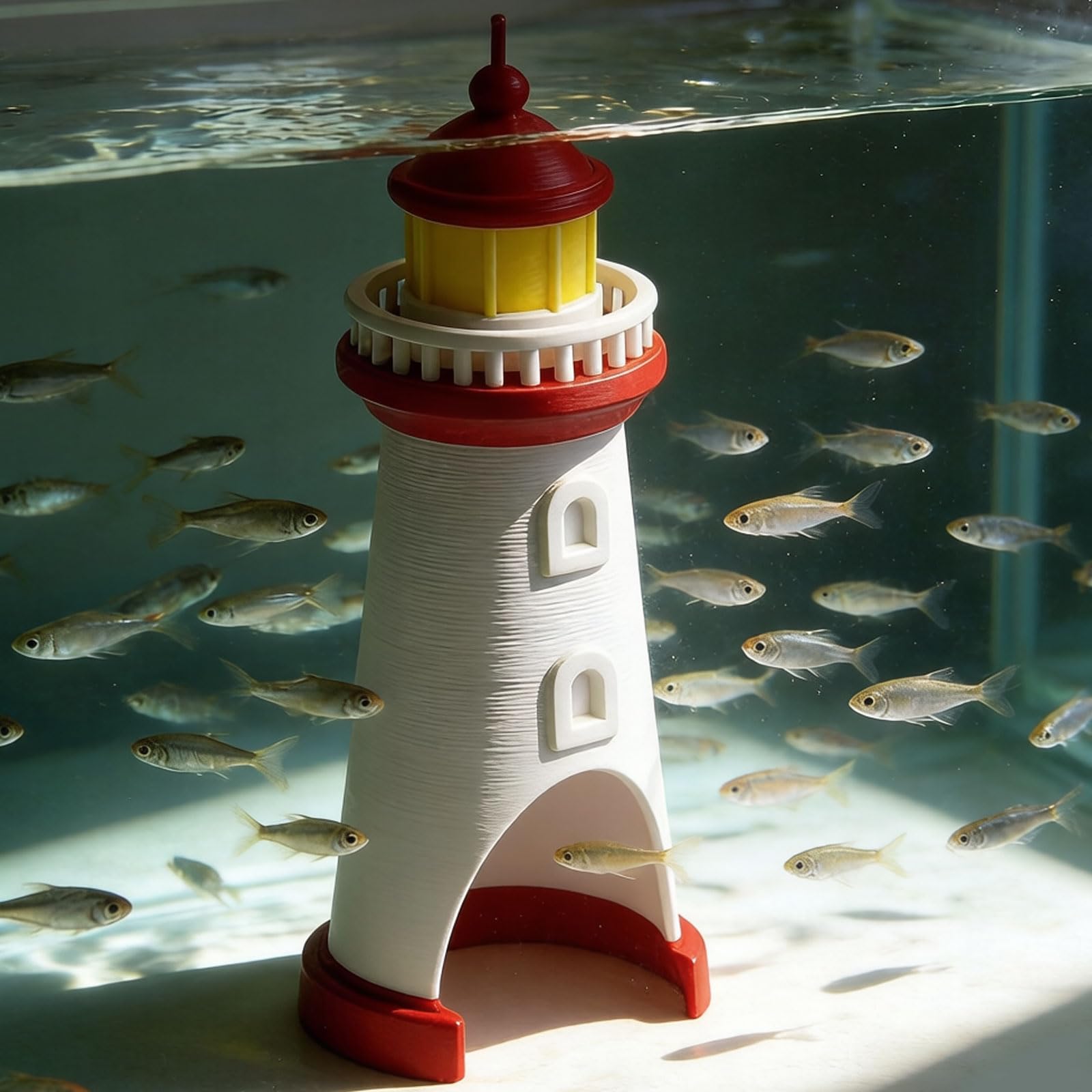 Aquarium-HöHle Nachtleuchtende AquariumhöHle 3D Druck Betta Fisch Versteck Iglu Design Aquarium-Landschaftsdekorationen-All