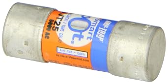 Mersen AJT Amp-Trap 2000 SmartSpot Time-Delay / Class J Fuse مع أقصى حماية للدائرة ، 600VAC / 500VDC ، 200kA AC / 100kA DC ، 25 أمبير ، 13/16 "قطر x 2 - 1" الطول